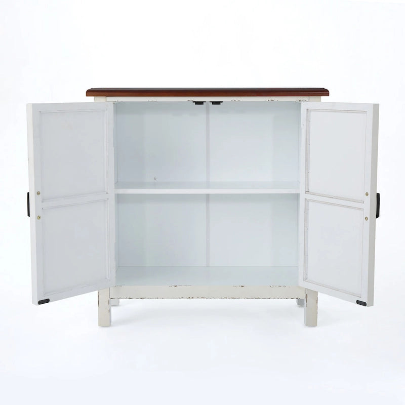 Schrank mit Fliesenfront und Used-Look-Oberfläche
