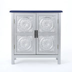 Schrank mit Fliesenfront und Used-Look-Oberfläche