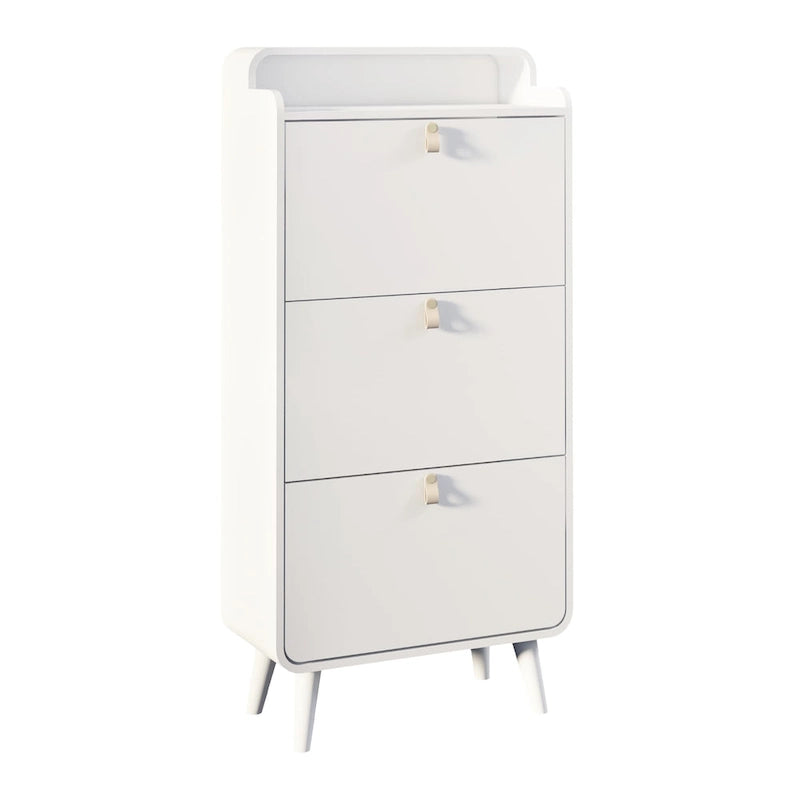Mueble zapatero de 3 cajones para la entrada - blanco