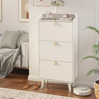 Mueble zapatero de 3 cajones para la entrada - blanco