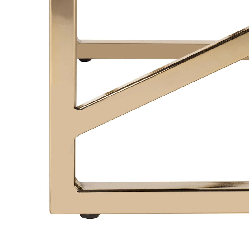 Banco rectangular de terciopelo negro capitonado con base dorada - 48.5"W x 20.3"D x 18"H