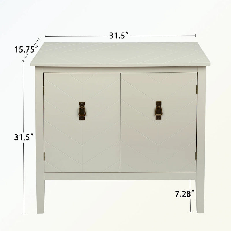 Aparador de 2 puertas con estantes ajustables