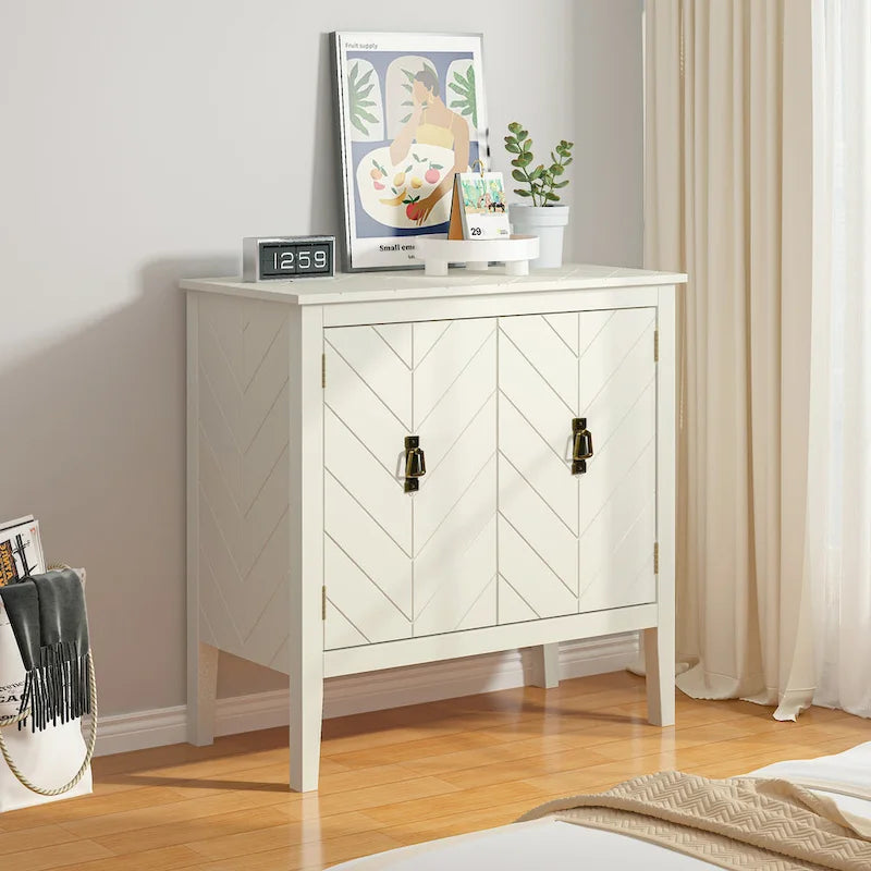 Aparador de 2 puertas con estantes ajustables
