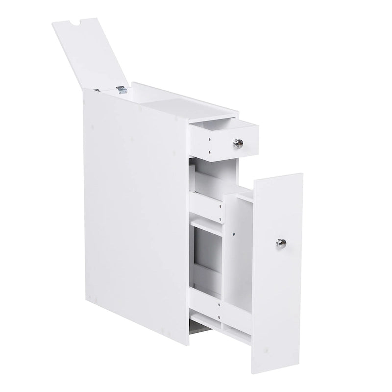 Gabinete de pie para baño con cajones - blanco