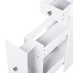 Mobiletto da bagno autoportante da pavimento con cassetti - bianco