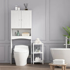 Badezimmerschrank über der Toilette - 23.6"W x 9"L x 61.8"H, weiß