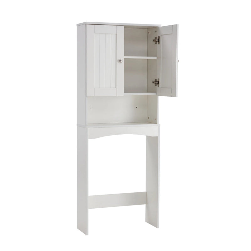 Badezimmerschrank über der Toilette - 23.6"W x 9"L x 61.8"H, weiß