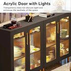 Buffetschrank mit Stauraum und dekorativer LED-Beleuchtung