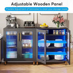 Buffetschrank mit Stauraum und dekorativer LED-Beleuchtung