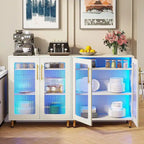 Buffetschrank mit Stauraum und dekorativer LED-Beleuchtung