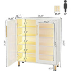 Buffetschrank mit Stauraum und dekorativer LED-Beleuchtung