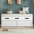 Rustic Storage Bench with Drawers and Hidden Storage