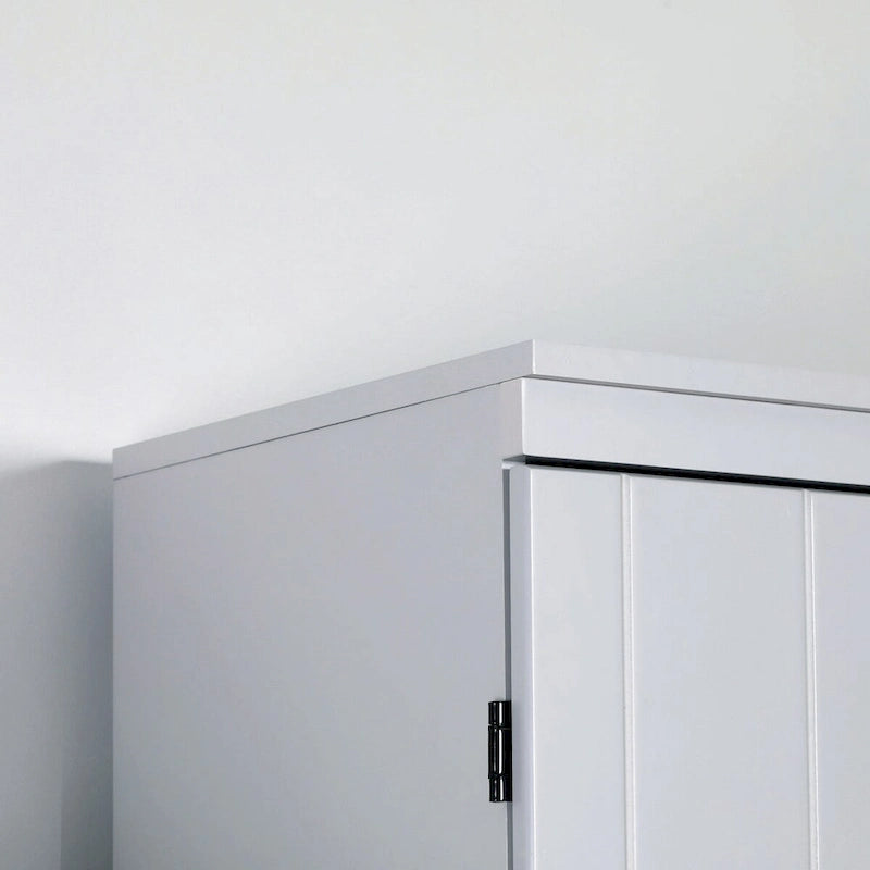Despensa de cocina independiente de 70 pulgadas con 4 puertas y estantes de 6 niveles, gris