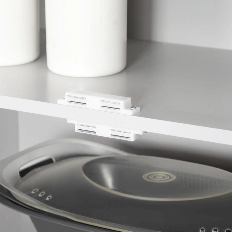 Despensa de cocina independiente de 70 pulgadas con 4 puertas y estantes de 6 niveles, gris