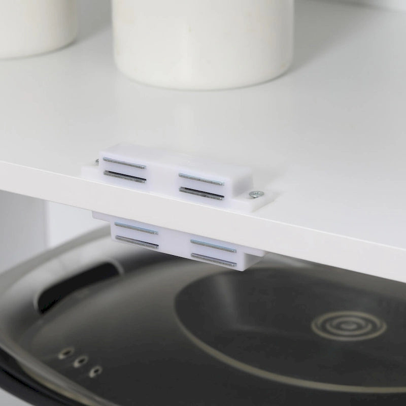 Despensa de cocina independiente de 70 pulgadas con 4 puertas y estantes de 6 niveles, gris