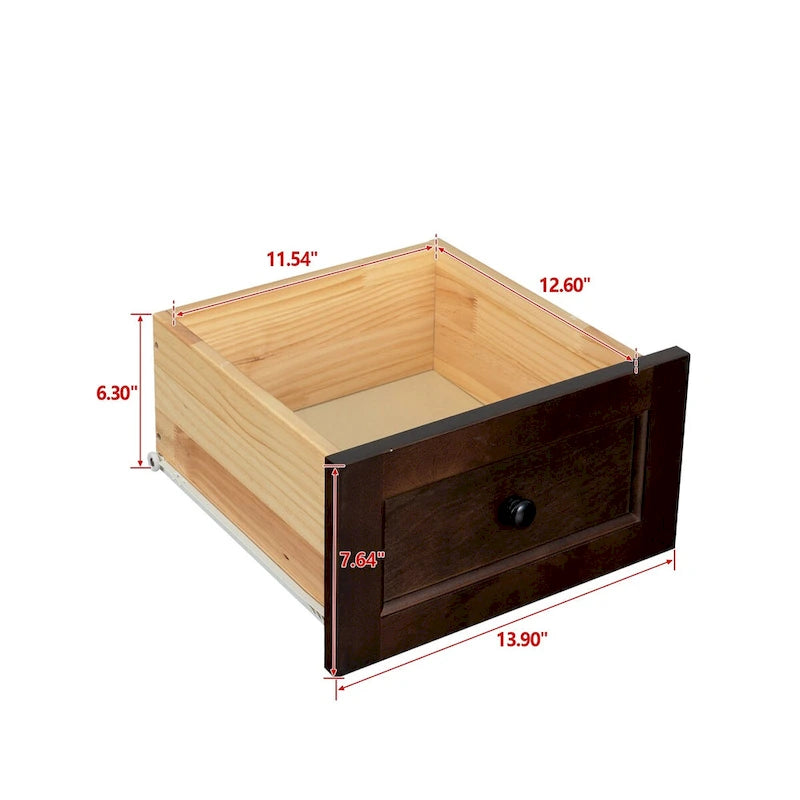 Credenza a cassetti in legno massello con funzione di buffet e vano contenitore con tavolo consolle