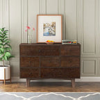 Credenza a cassetti in legno massello con funzione di buffet e vano contenitore con tavolo consolle
