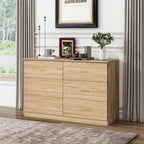 Commode à 6 tiroirs avec finition naturelle