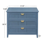 3-Drawer Storage Cabinet with Non-Slip Foot Pads