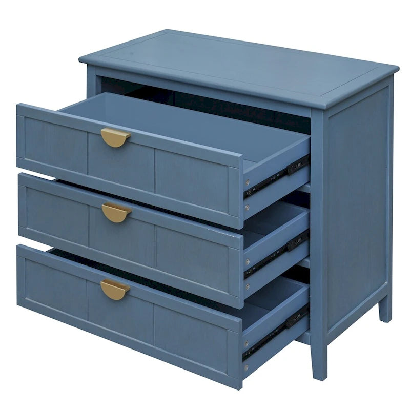 3-Drawer Storage Cabinet with Non-Slip Foot Pads