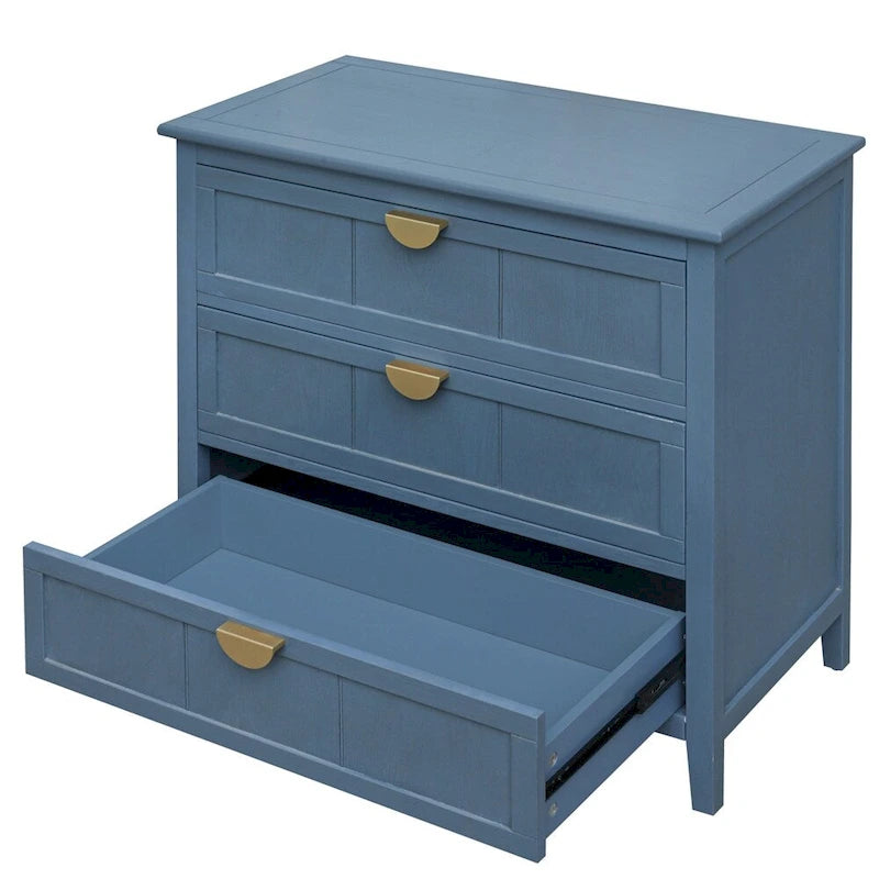 3-Drawer Storage Cabinet with Non-Slip Foot Pads