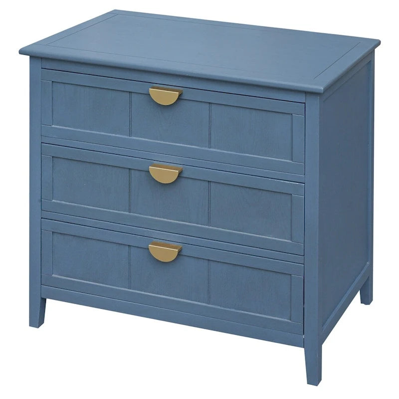 3-Drawer Storage Cabinet with Non-Slip Foot Pads