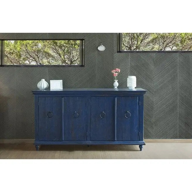 Credenza a 4 ante blu