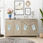 Credenza a 4 ante con ante decorative a specchio