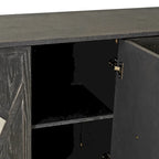 Credenza a 4 ante con ante decorative a specchio