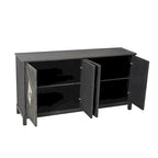 Credenza a 4 ante con ante decorative a specchio