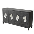 Credenza a 4 ante con ante decorative a specchio
