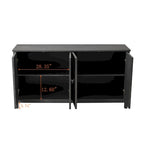 Credenza a 4 ante con ante decorative a specchio