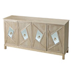 Credenza a 4 ante con ante decorative a specchio