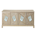 Credenza a 4 ante con ante decorative a specchio