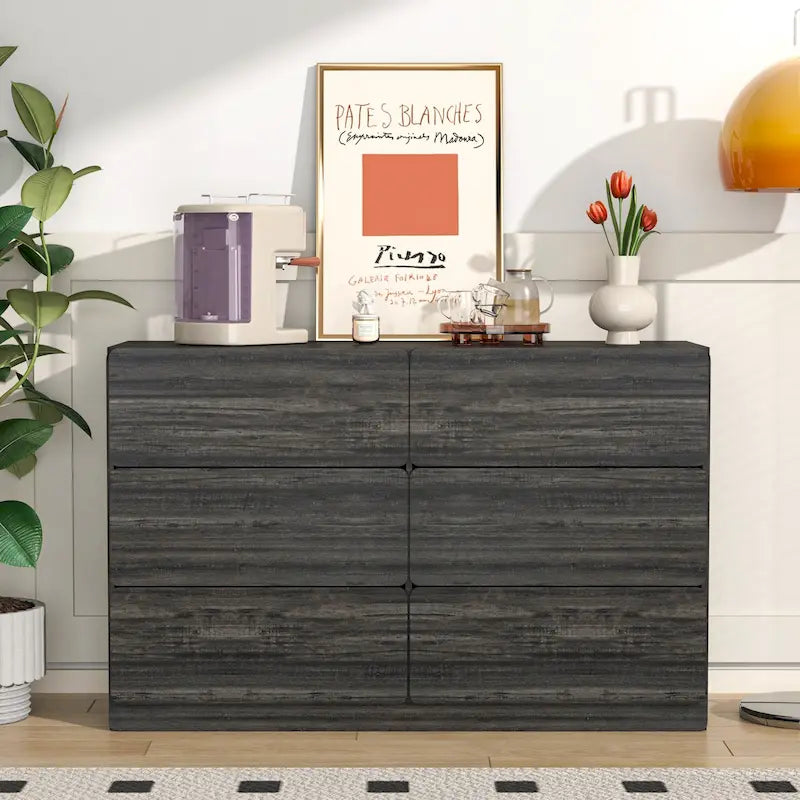 Mueble bar con 6 cajones