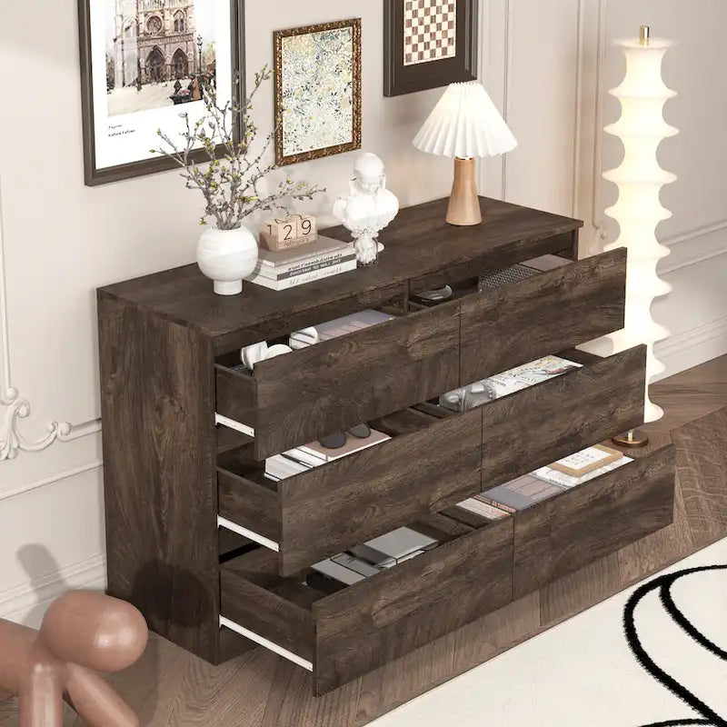 Mueble bar con 6 cajones