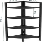 Libreria angolare a 4 livelli - 25.1"D x 16.9"W x 51"H