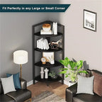 Libreria angolare a 4 livelli - 25.1"D x 16.9"W x 51"H