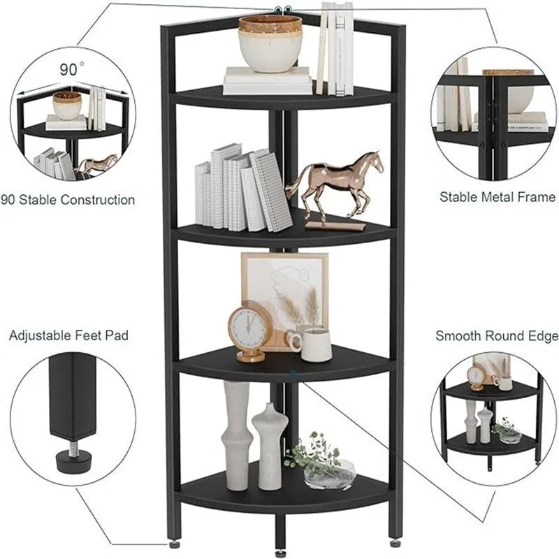 Libreria angolare a 4 livelli - 25.1"D x 16.9"W x 51"H