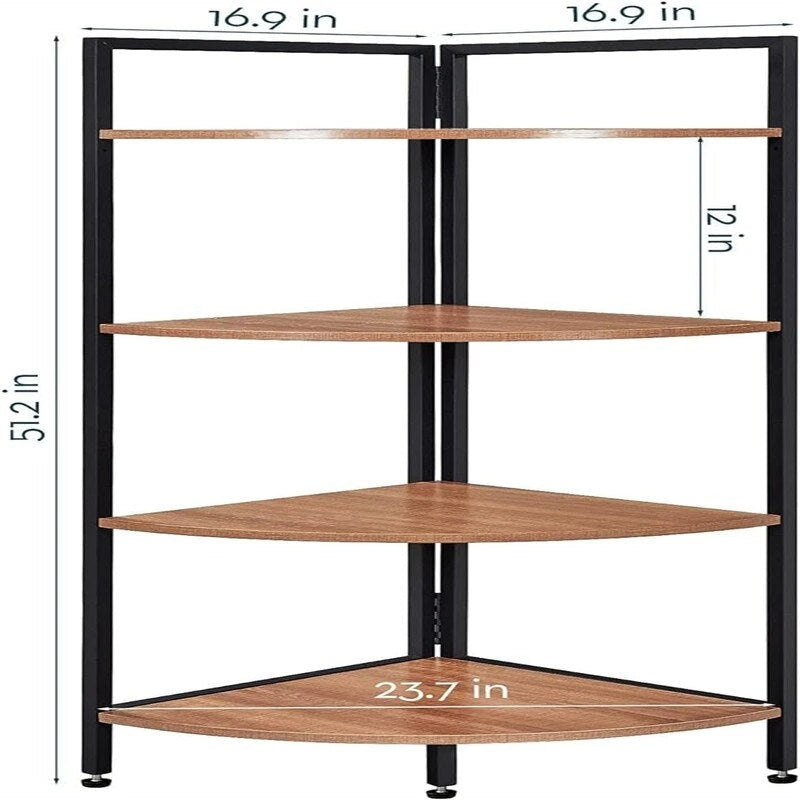 Libreria angolare a 4 livelli - 25.1"D x 16.9"W x 51"H