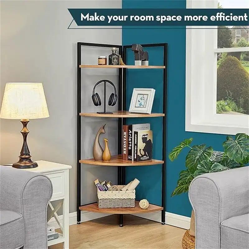 Libreria angolare a 4 livelli - 25.1"D x 16.9"W x 51"H