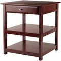 Meuble de rangement latéral pour bureau avec étagères et tiroir - 20.8W x 20.2D x 30.7H