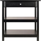 Meuble de rangement latéral pour bureau avec étagères et tiroir - 20.8W x 20.2D x 30.7H