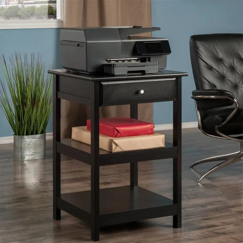 Mueble auxiliar de escritorio con estantes y cajón - 20.8W x 20.2D x 30.7H