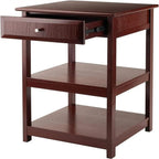 Meuble de rangement latéral pour bureau avec étagères et tiroir - 20.8W x 20.2D x 30.7H