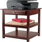 Meuble de rangement latéral pour bureau avec étagères et tiroir - 20.8W x 20.2D x 30.7H