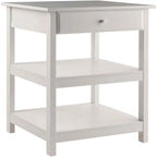 Meuble de rangement latéral pour bureau avec étagères et tiroir - 20.8W x 20.2D x 30.7H