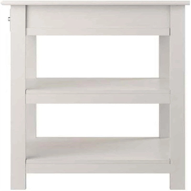 Meuble de rangement latéral pour bureau avec étagères et tiroir - 20.8W x 20.2D x 30.7H