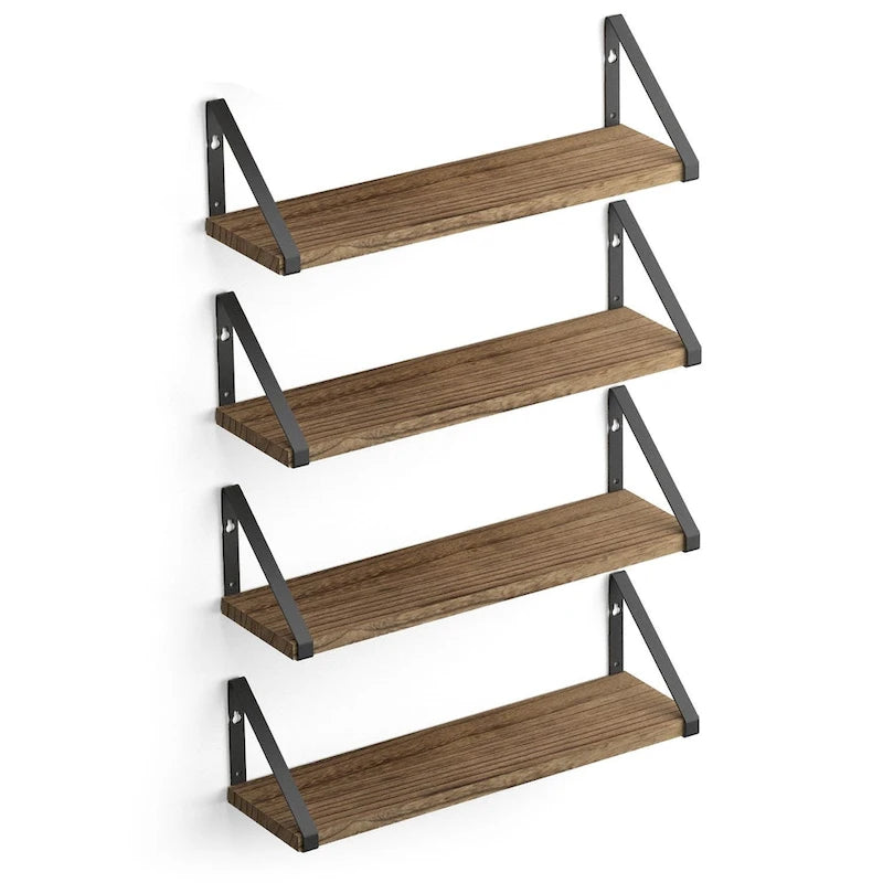 Schwebende Wandregale aus Holz, 17 Zoll, 2er-Set