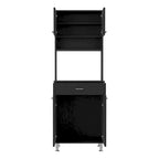 Mueble de cocina de dos puertas dobles con cajón, acabado wengué negro